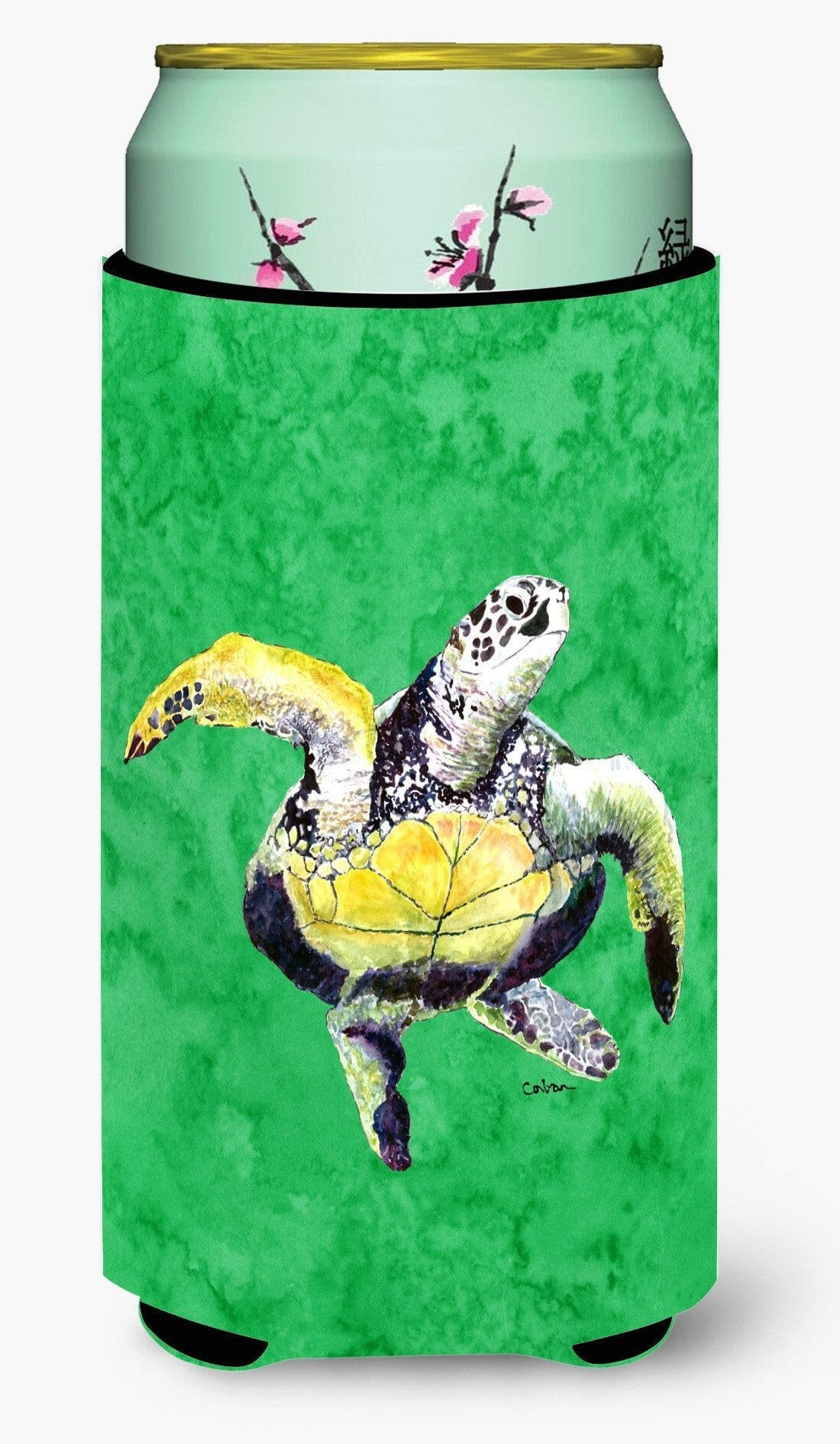 Turtle Tall Boy Hugger Can Cooler Sleeve Machine Washable Drink Collapsible Insulator Beverage Insulated Holder