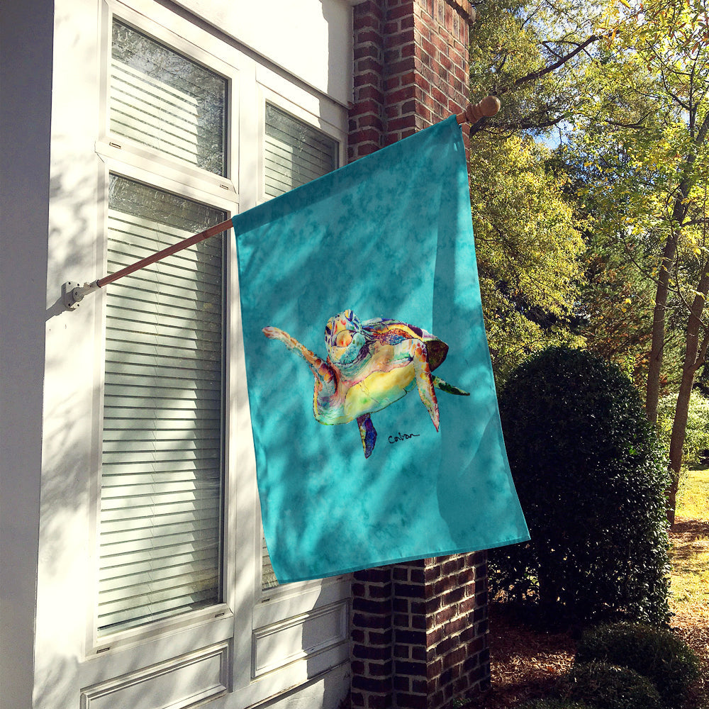 Turtle House Flag 28x40 Porch Sleeve Pole Decorative Outside Yard Banner Artwork Wall Hanging, Polyester