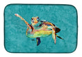 Turtle Dish Drying Mat Absorbent Dish Drying Mat Pad for Kitchen Counter Dish Drainer Mat for Countertop, 14 x 21", Multicolor