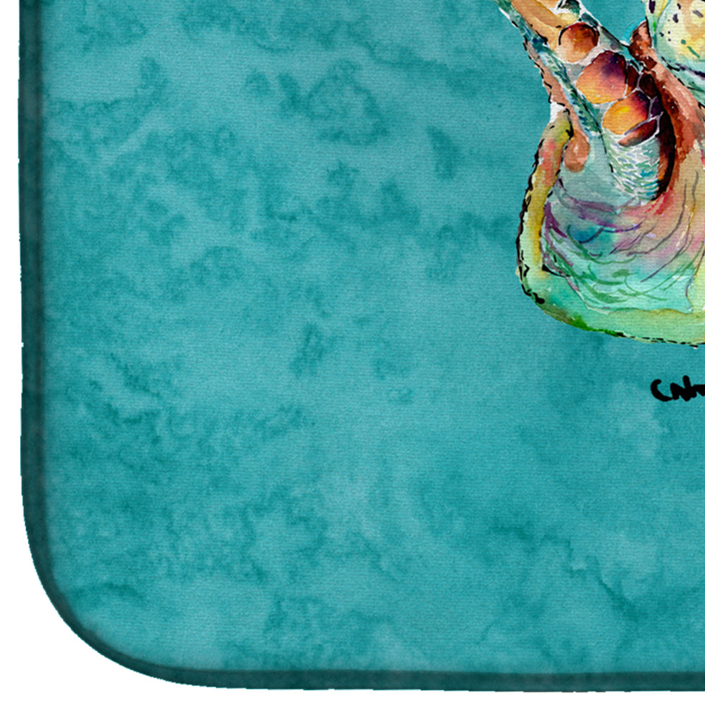 Turtle Dish Drying Mat Absorbent Dish Drying Mat Pad for Kitchen Counter Dish Drainer Mat for Countertop, 14 x 21", Multicolor