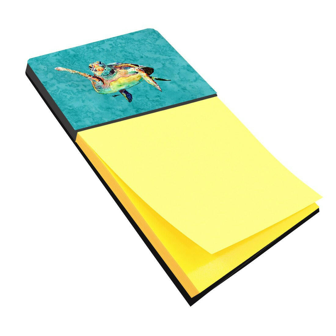 Turtle Watercolor Sticky Note Holder Refillable Dispenser Desk Accessory 3x3 Pad Gift