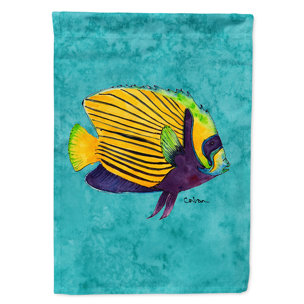 Tropical Fish House Flag 28x40 Porch Sleeve Pole Decorative Outside Yard Banner Artwork Wall Hanging, Polyester