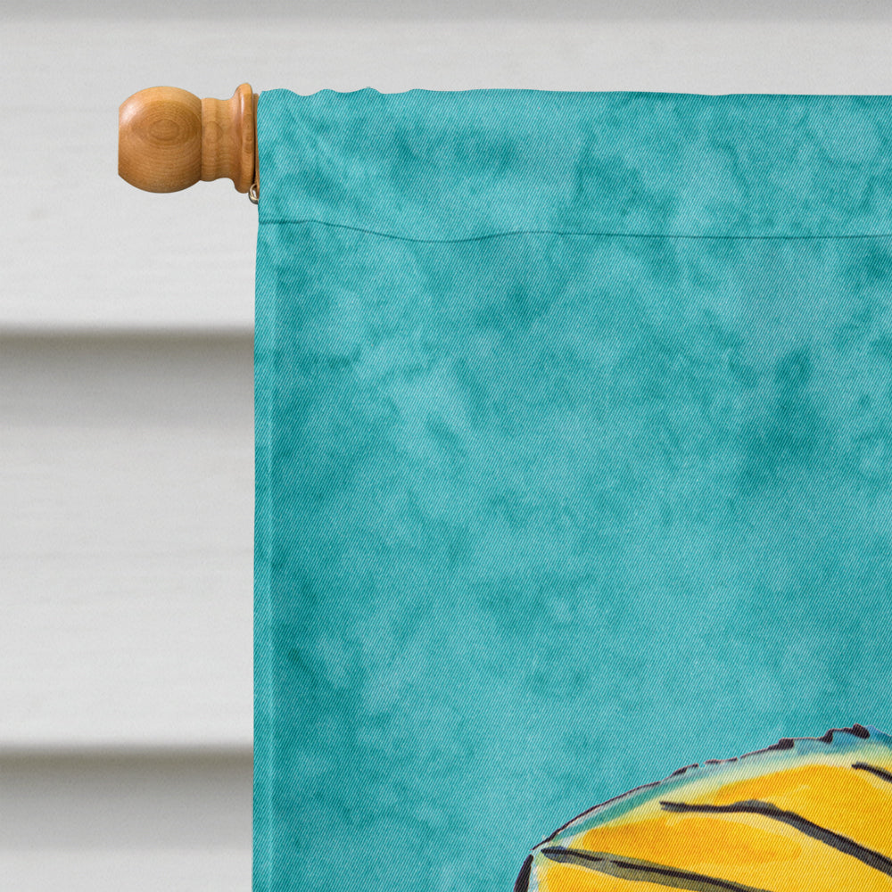 Tropical Fish House Flag 28x40 Porch Sleeve Pole Decorative Outside Yard Banner Artwork Wall Hanging, Polyester