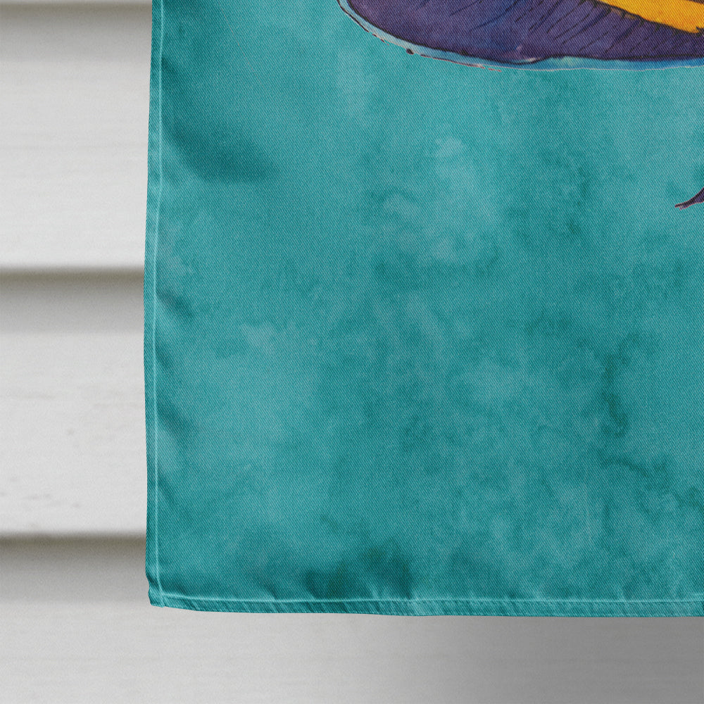 Tropical Fish House Flag 28x40 Porch Sleeve Pole Decorative Outside Yard Banner Artwork Wall Hanging, Polyester