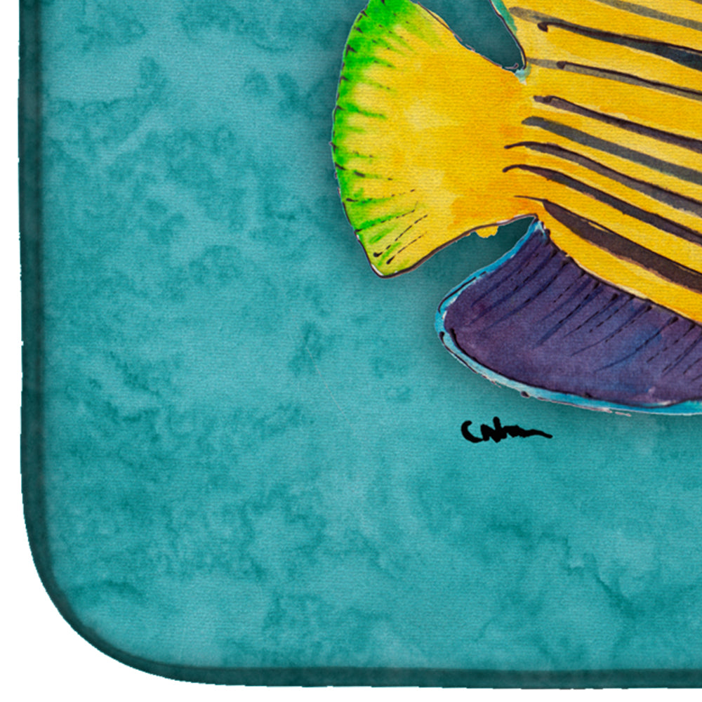 Tropical Fish Dish Drying Mat Absorbent Dish Drying Mat Pad for Kitchen Counter Dish Drainer Mat for Countertop, 14 x 21", Multicolor