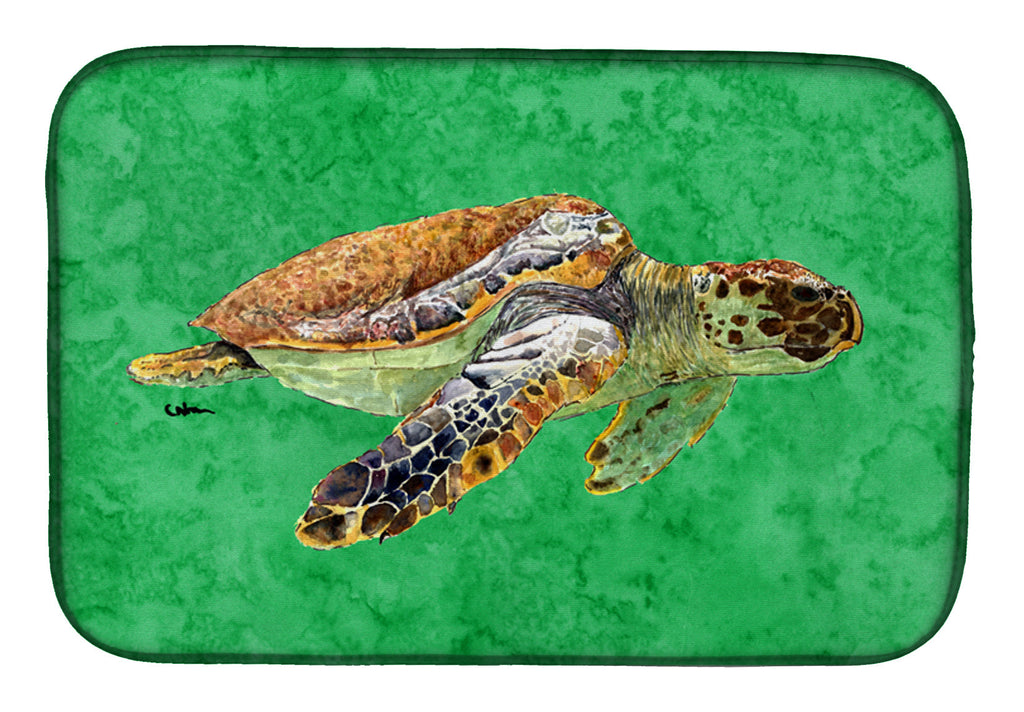 Turtle Dish Drying Mat Absorbent Dish Drying Mat Pad for Kitchen Counter Dish Drainer Mat for Countertop, 14 x 21", Multicolor