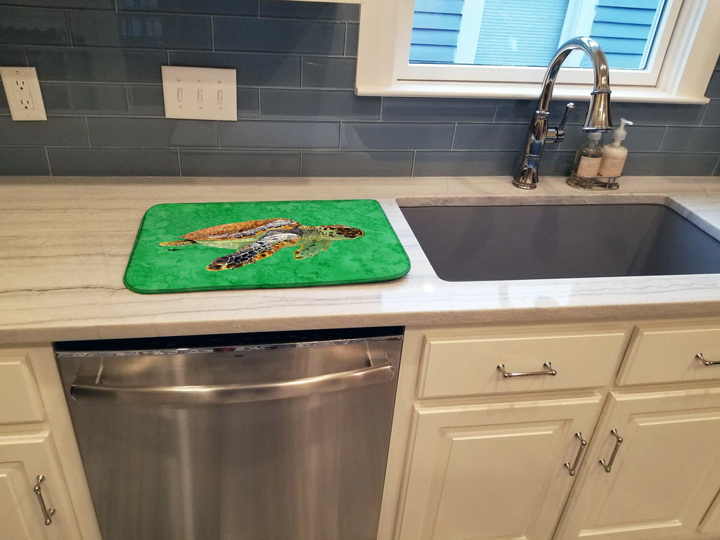Turtle Dish Drying Mat Absorbent Dish Drying Mat Pad for Kitchen Counter Dish Drainer Mat for Countertop, 14 x 21", Multicolor