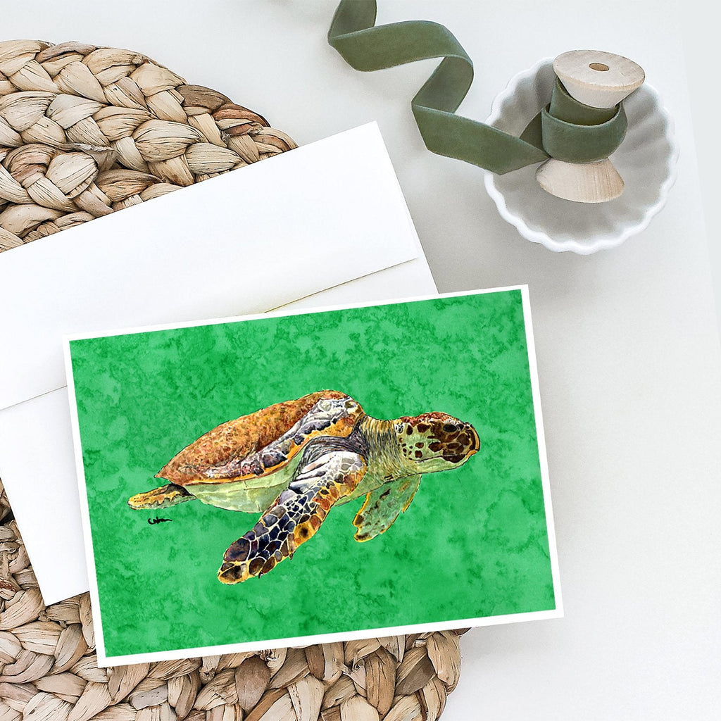 Turtle Greeting Cards Pack of 8 Blank Cards with Envelopes Whimsical A7 Size 5x7