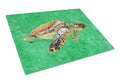 Turtle Cutting Board Tempered Glass Kitchen Cutting Surface, Heat Resistant Chopping, Non-Slip Feet, Food Prep & Serving