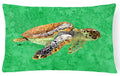 Turtle Decorative Throw Pillow 12x16 Indoor Outdoor Accent Cushion, Fabric Cover with Insert for Sofa, Bed, Porch & Living Room