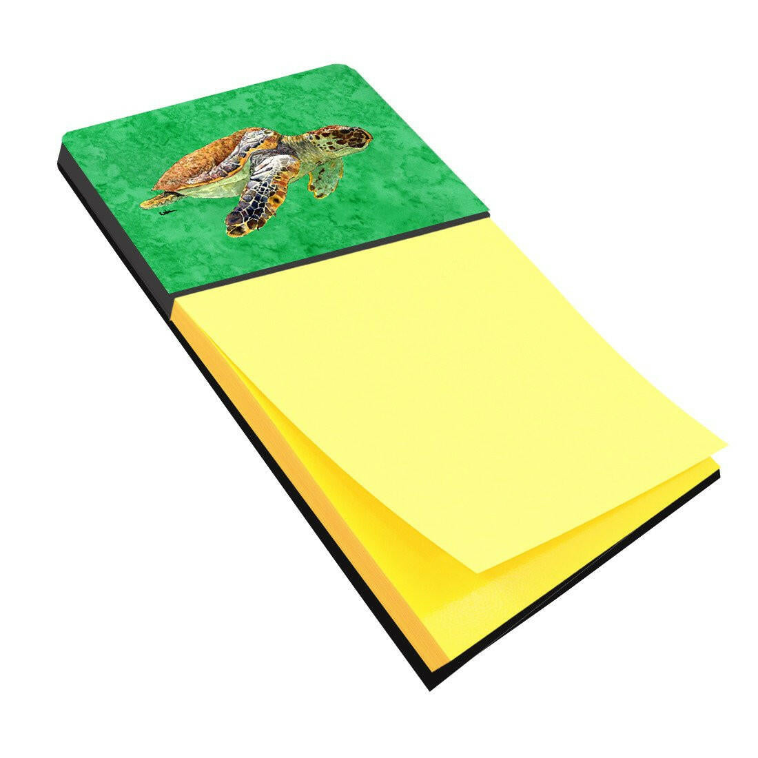 Turtle Watercolor Sticky Note Holder Refillable Dispenser Desk Accessory 3x3 Pad Gift