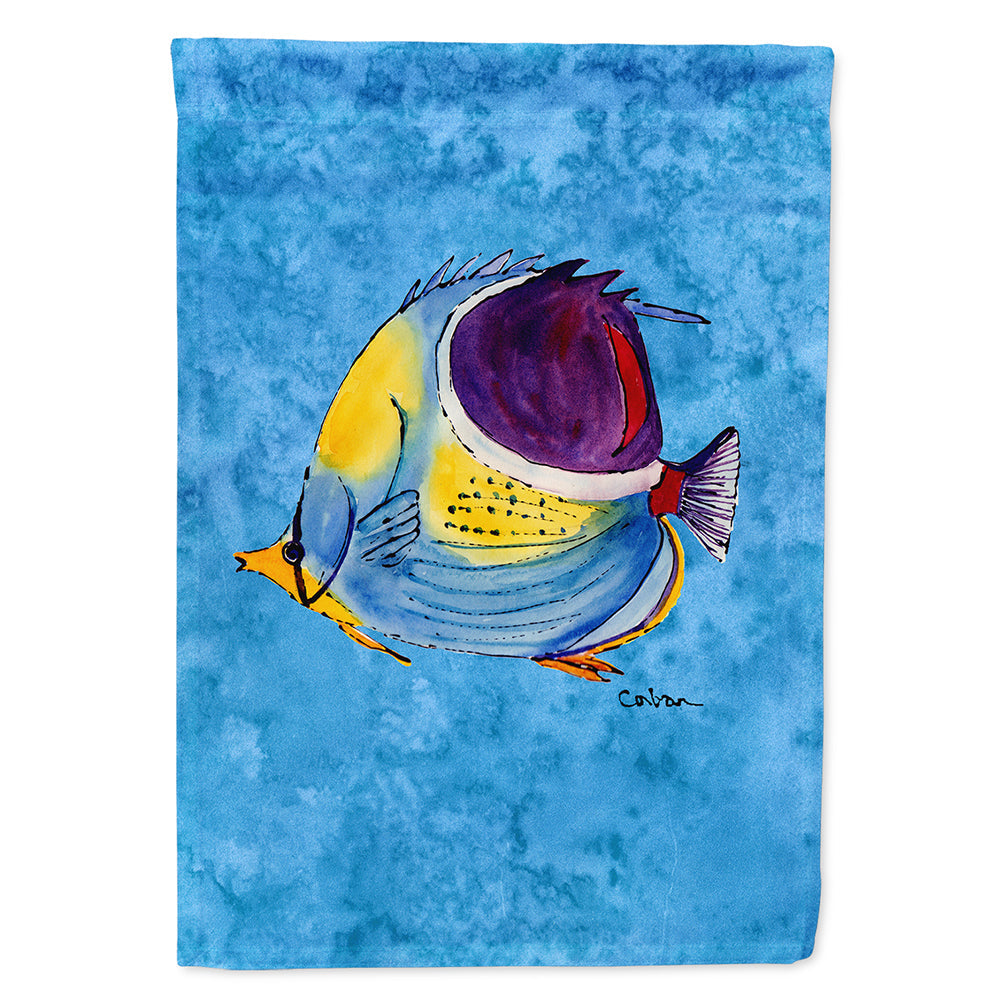 Tropical Fish House Flag 28x40 Porch Sleeve Pole Decorative Outside Yard Banner Artwork Wall Hanging, Polyester