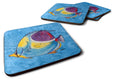 Tropical Fish Foam Coasters Set of 4 Cup Coasters for Indoor Outdoor, Tabletop Protection, Anti Slip, Mouse pad Material