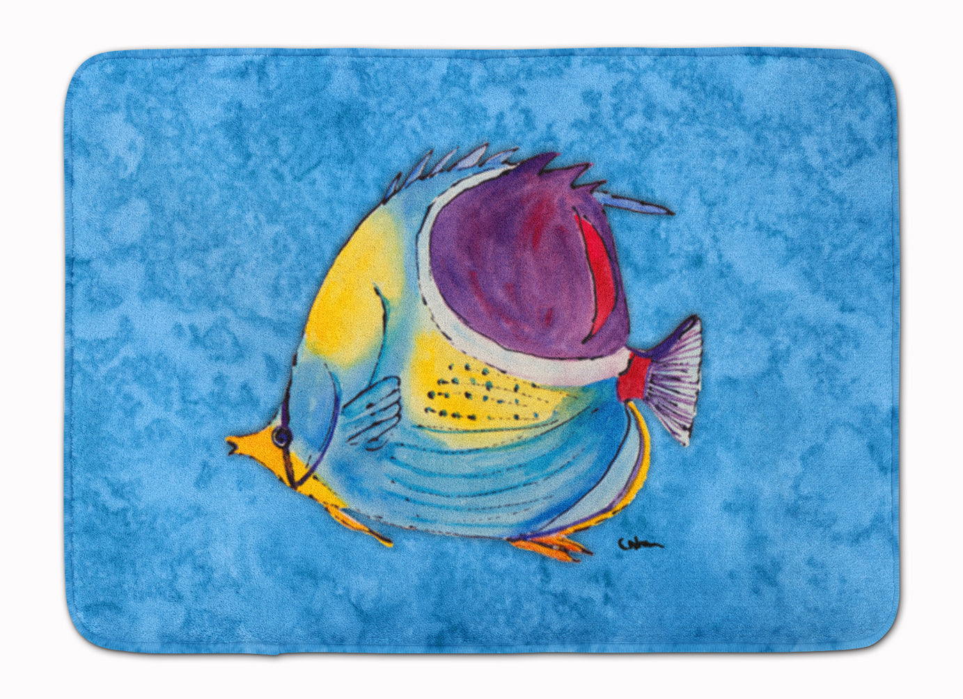 Tropical Fish Memory Foam Kitchen Mat Machine Washable Anti-Fatigue Cushion Comfort Bath or Kitchen Rug