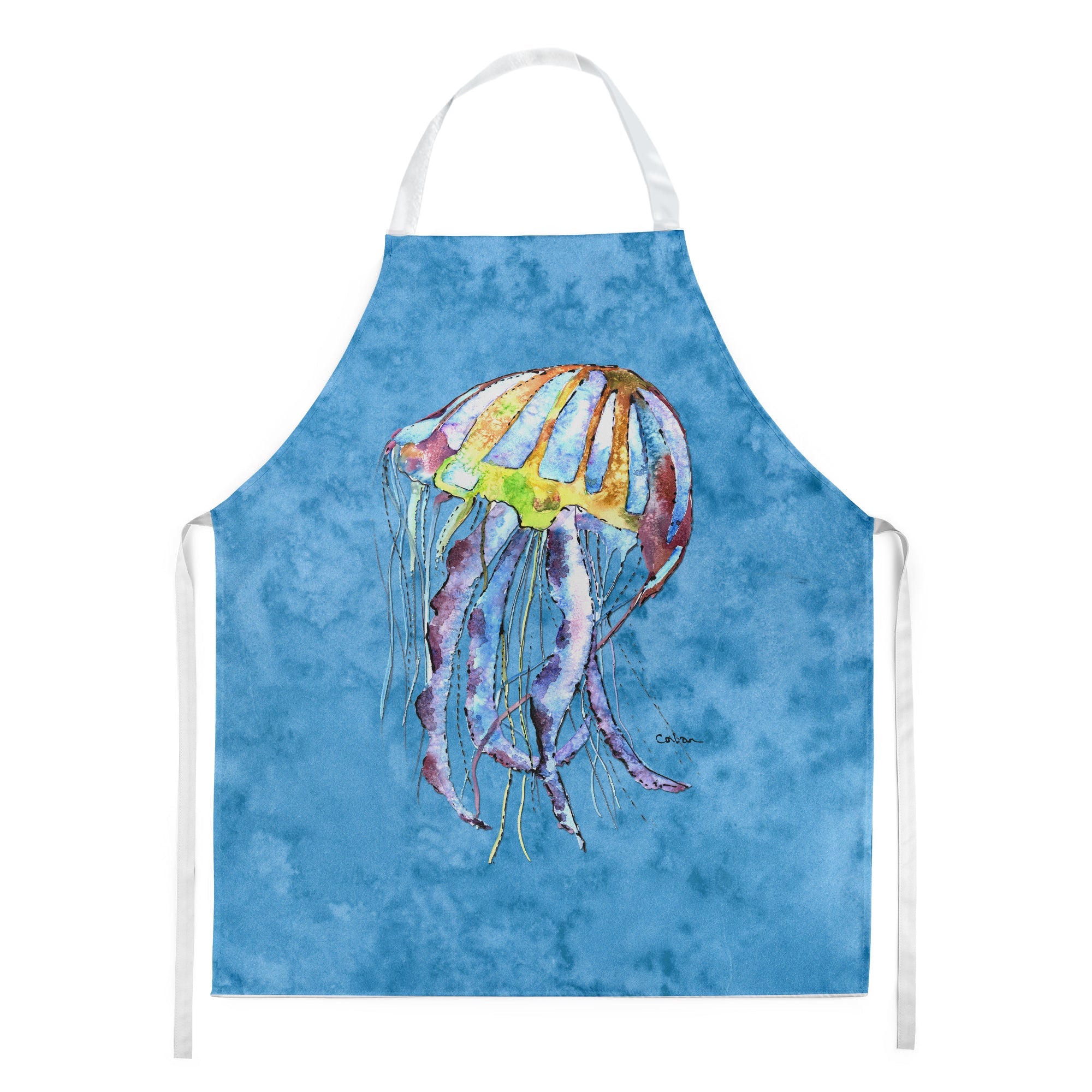 Jellyfish Apron Cooking Kitchen Server Baking Crafts Gardening for Adult Women Men, Unisex, Large, Multicolor
