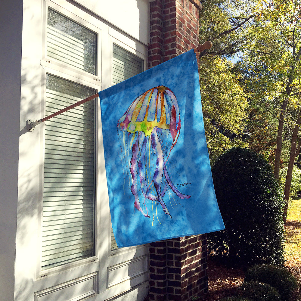 Jellyfish House Flag 28x40 Porch Sleeve Pole Decorative Outside Yard Banner Artwork Wall Hanging, Polyester