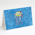 Jellyfish Greeting Cards Pack of 8 Blank Cards with Envelopes Whimsical A7 Size 5x7