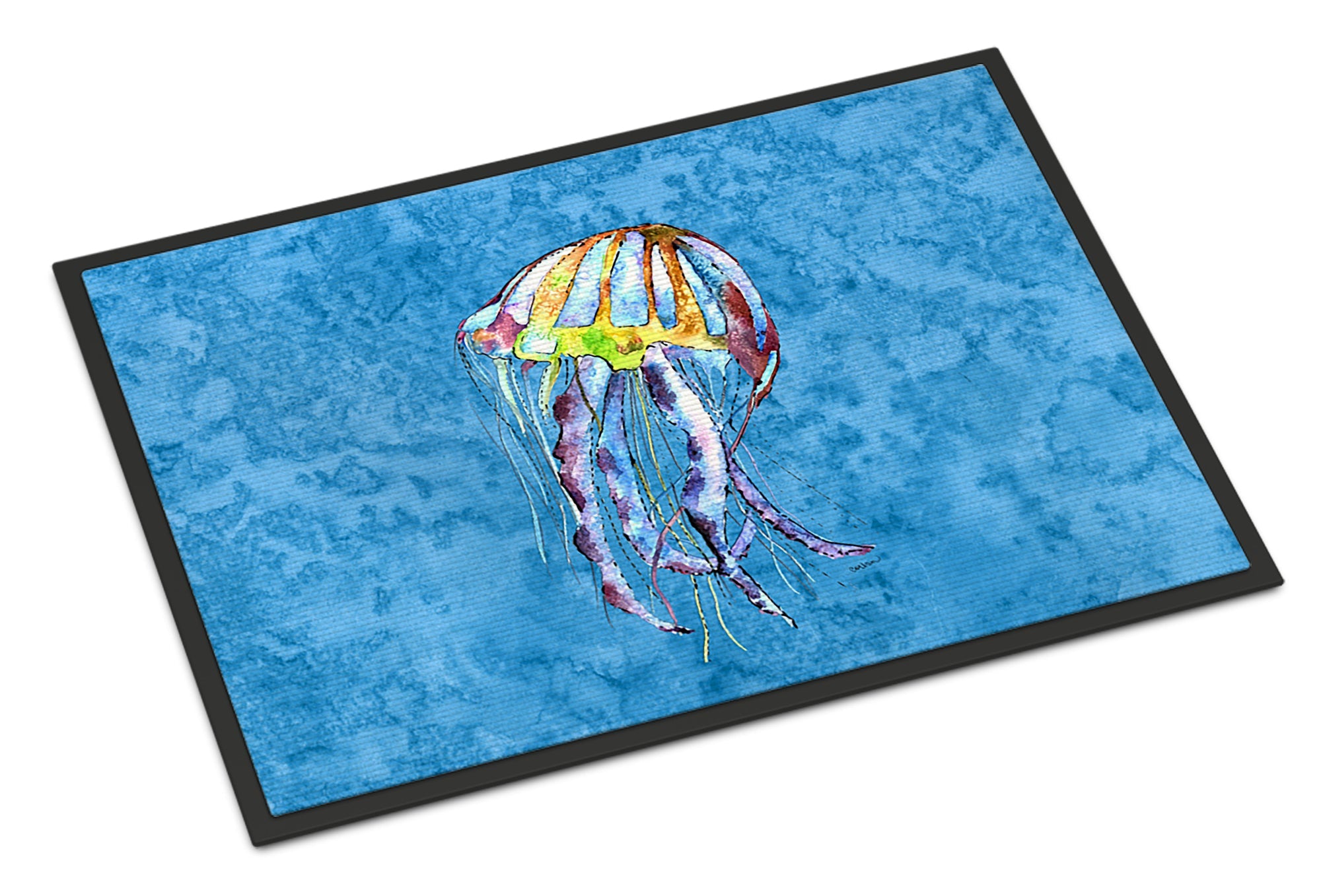 Jellyfish Doormat Indoor Outdoor 24H X 36W Front Door Mat Rugs for Entryway, Non Slip Washable Low Pile,