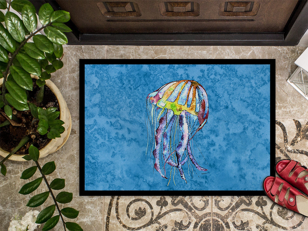 Jellyfish Doormat Indoor Outdoor 24H X 36W Front Door Mat Rugs for Entryway, Non Slip Washable Low Pile,