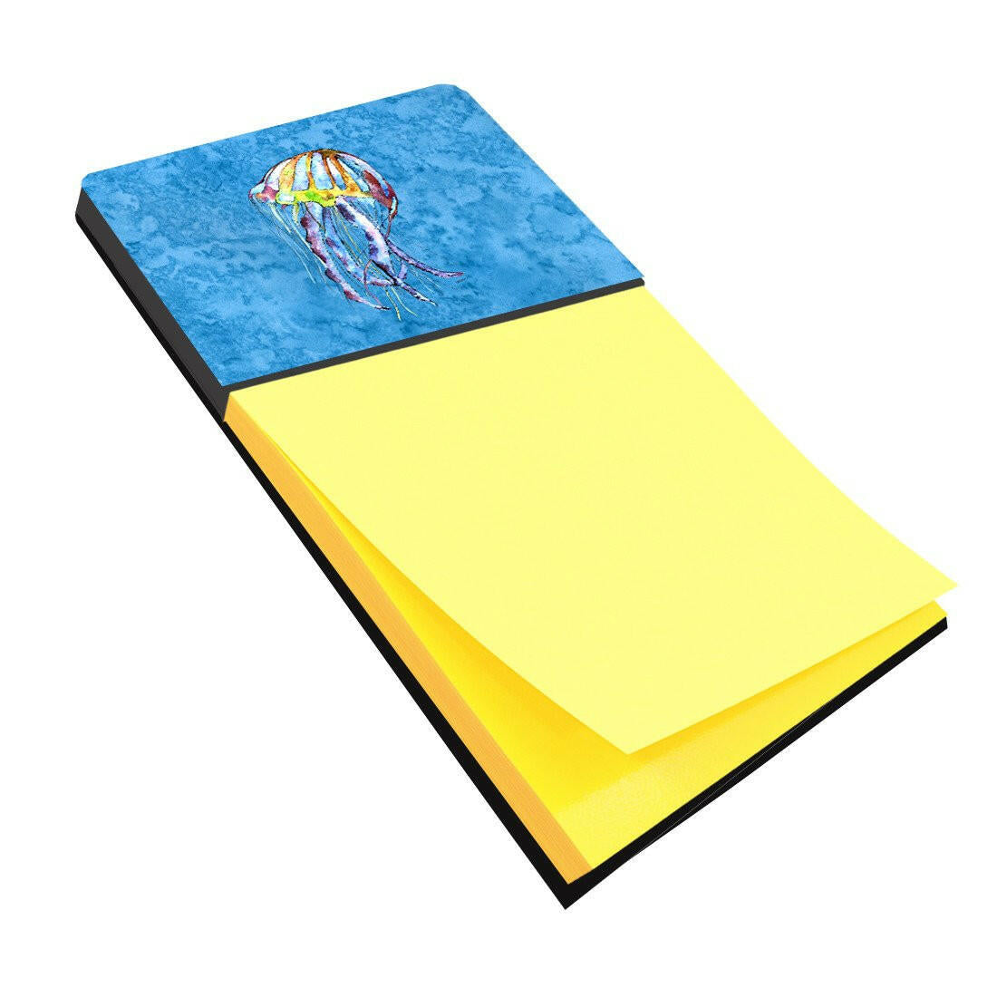 Jellyfish Watercolor Sticky Note Holder Refillable Dispenser Desk Accessory 3x3 Pad Gift