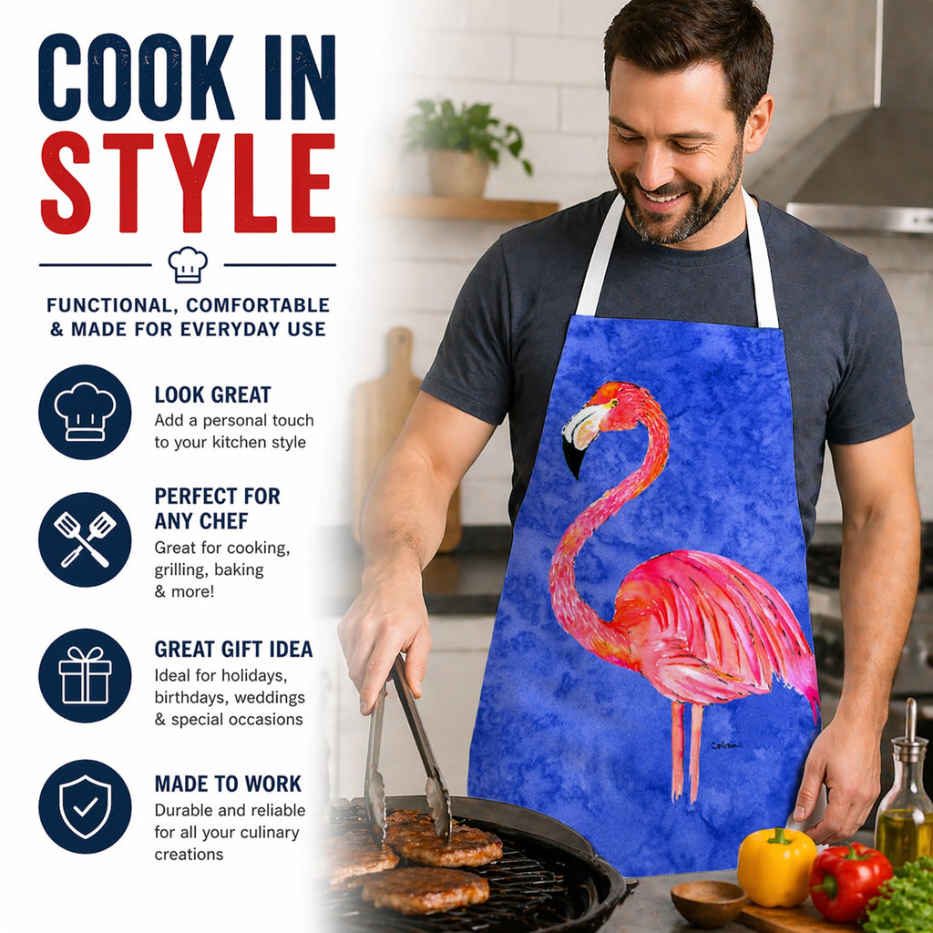 Flamingo Apron Cooking Kitchen Server Baking Crafts Gardening for Adult Women Men, Unisex, Large, Multicolor