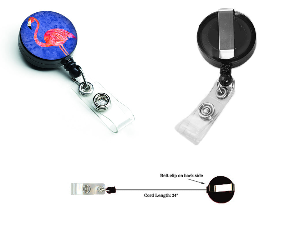Flamingo Retractable Badge Reel for Nurses ID Badge Holder with Clip Retractable Employee Badge Holder, Belt Clip