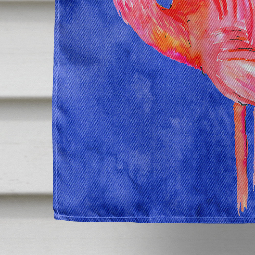 Flamingo House Flag 28x40 Porch Sleeve Pole Decorative Outside Yard Banner Artwork Wall Hanging, Polyester