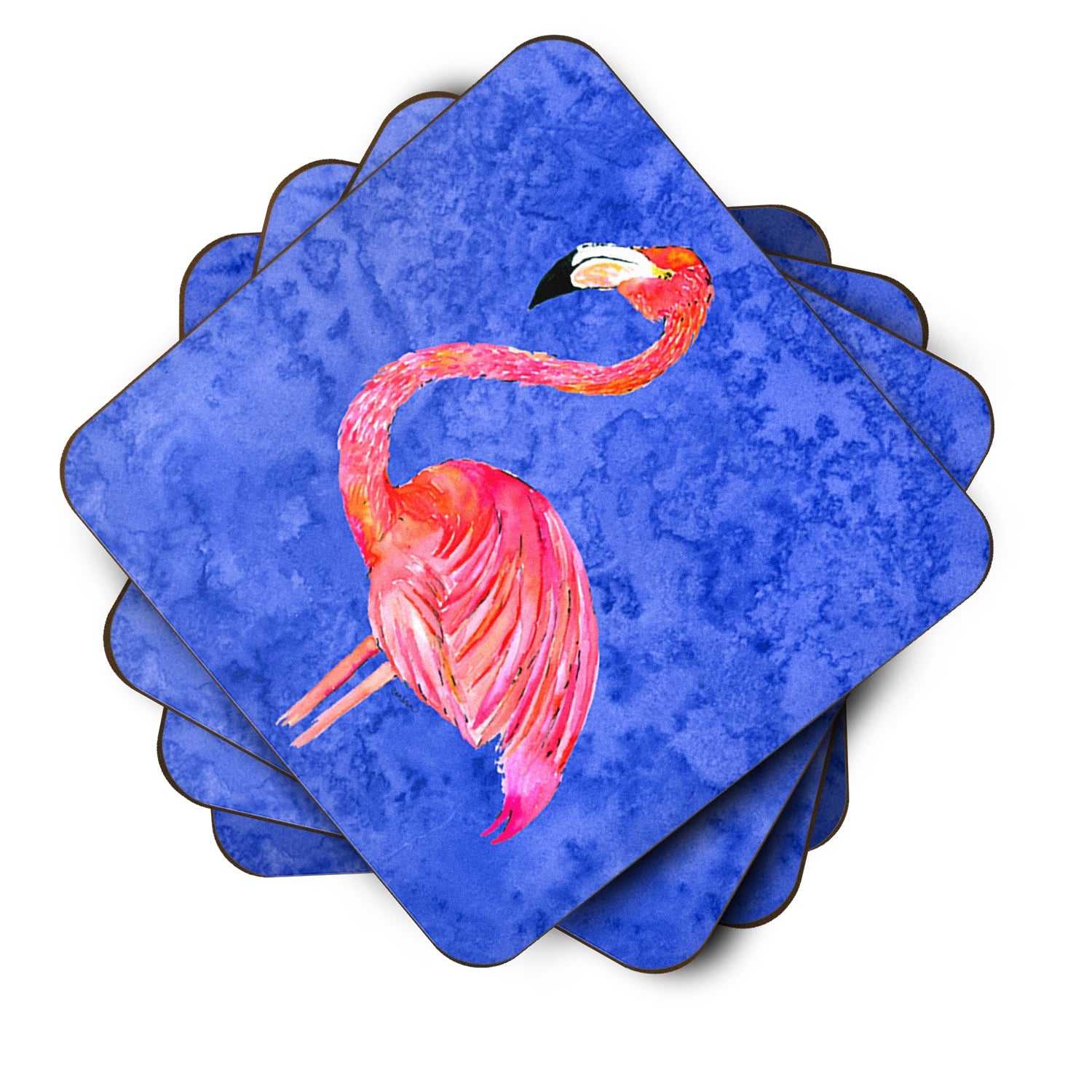 Flamingo Foam Coasters Set of 4 Cup Coasters for Indoor Outdoor, Tabletop Protection, Anti Slip, Mouse pad Material