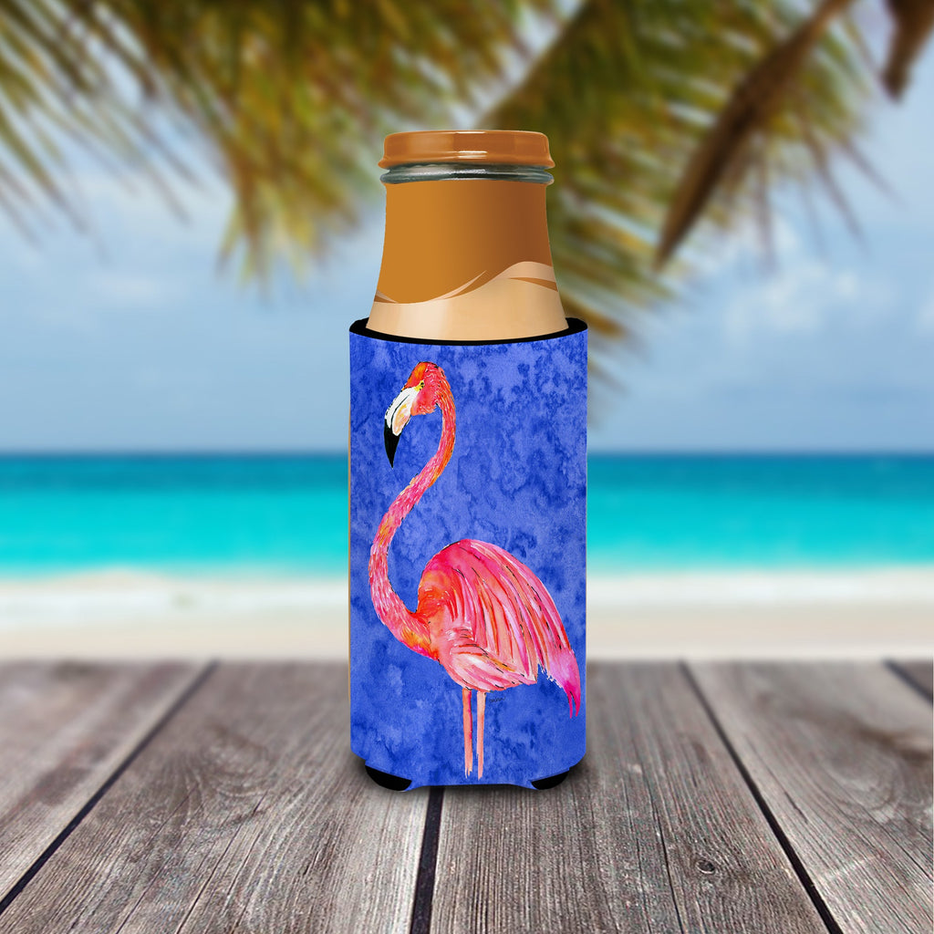 Flamingo Slim Can Hugger , Insulated Foam Hugger for 12 oz Slim Cans, Beer Bottles & Water Bottles, Printed in USA
