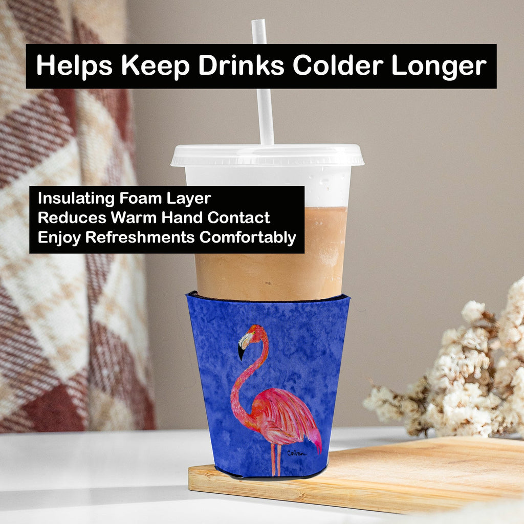 Flamingo Red Cup Hugger Sleeve for 16–22 oz Party Cups, Insulated Foam Drink Holder for Iced Coffee, Tailgate & BBQ Reusable