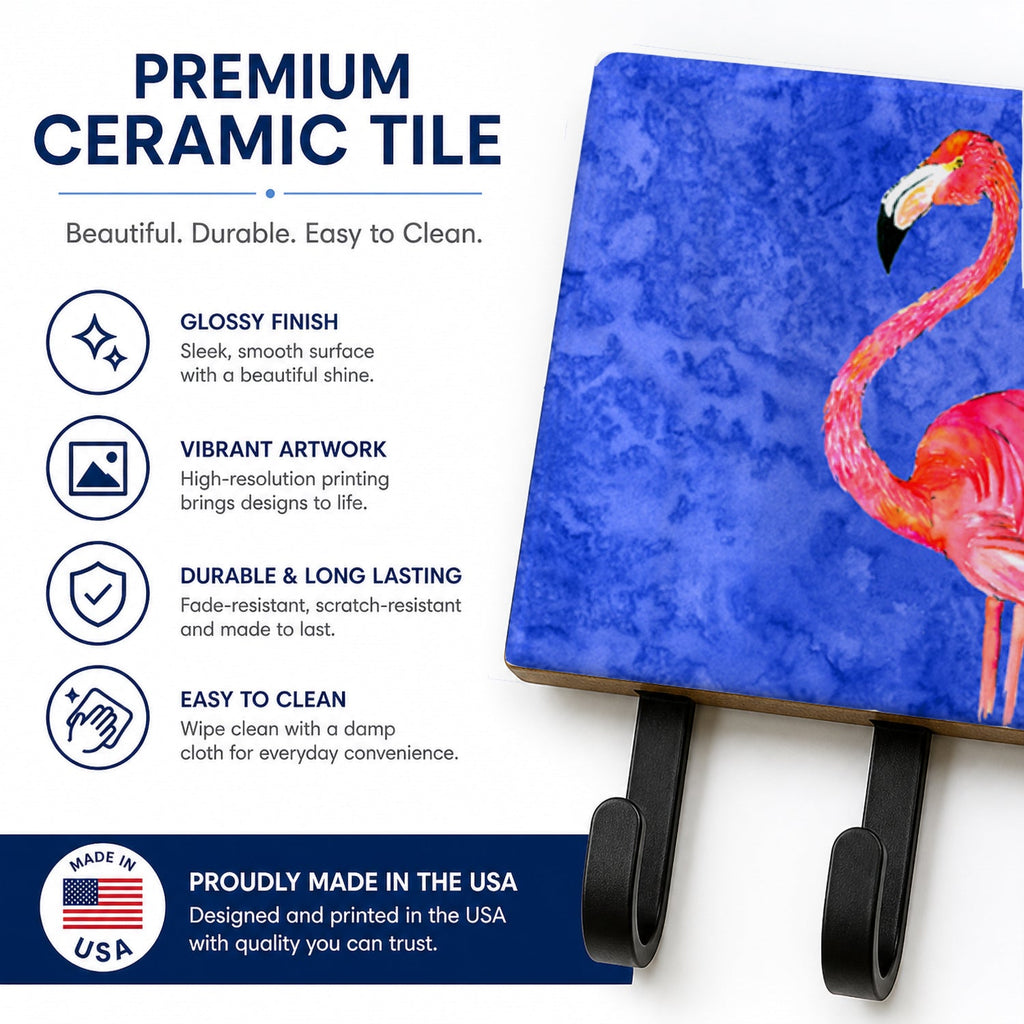 Flamingo Leash or Key Holder Wall Hooks, Coat Rack Wall Mount, for Hanging Keys, Towels, Aprons, Leashes