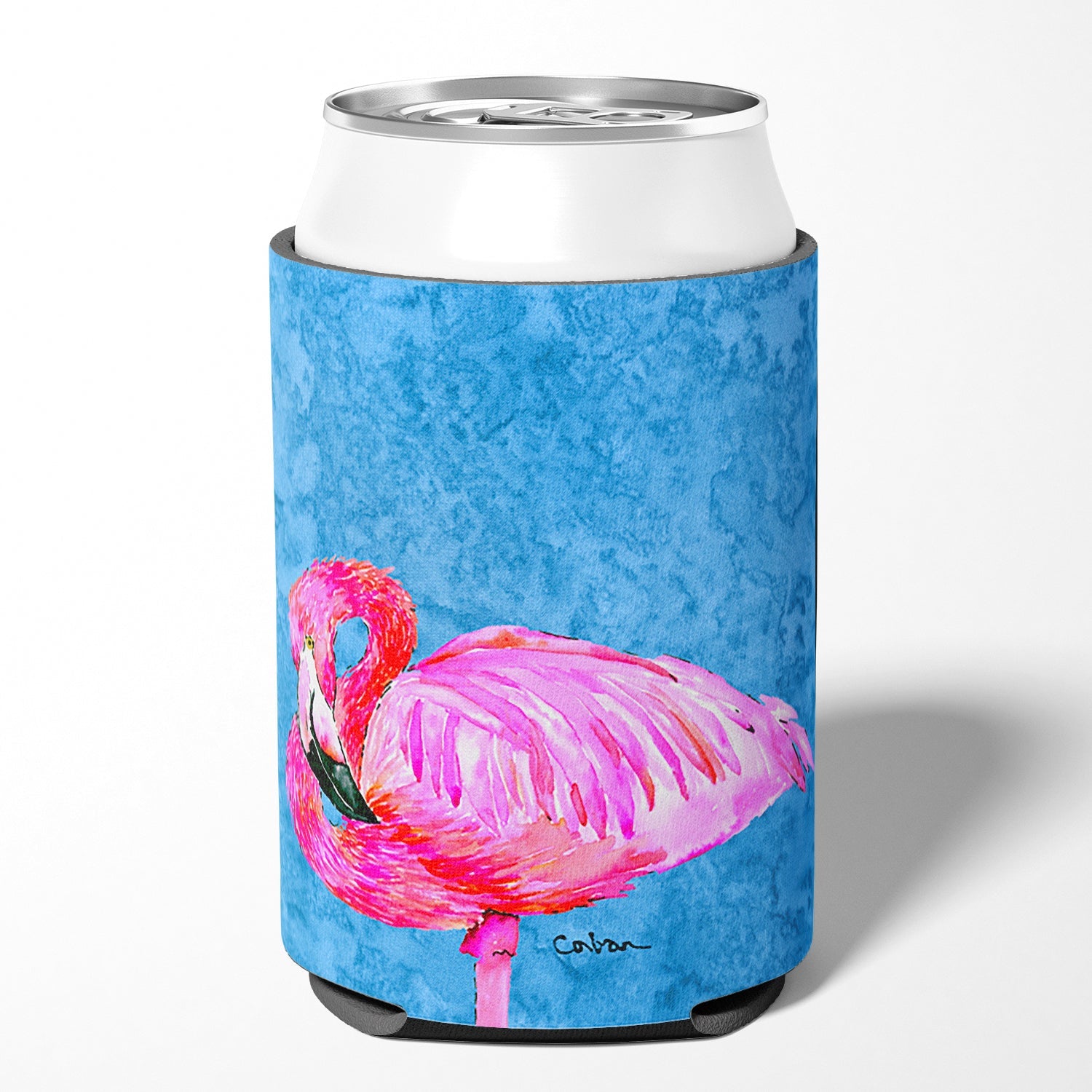 Flamingo Can or Bottle Hugger Cooler Sleeve for Standard 12 oz Cans, Insulated Foam Beer & Soda Can Hugger Reusable