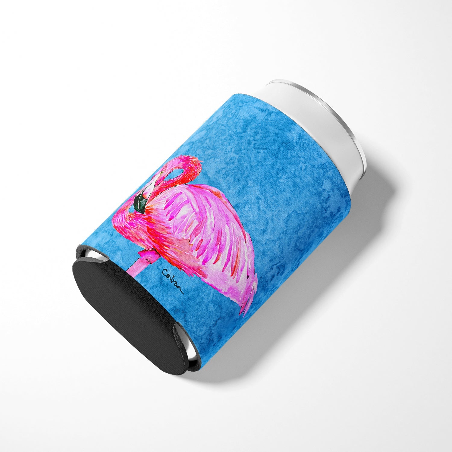 Flamingo Can or Bottle Hugger Cooler Sleeve for Standard 12 oz Cans, Insulated Foam Beer & Soda Can Hugger Reusable