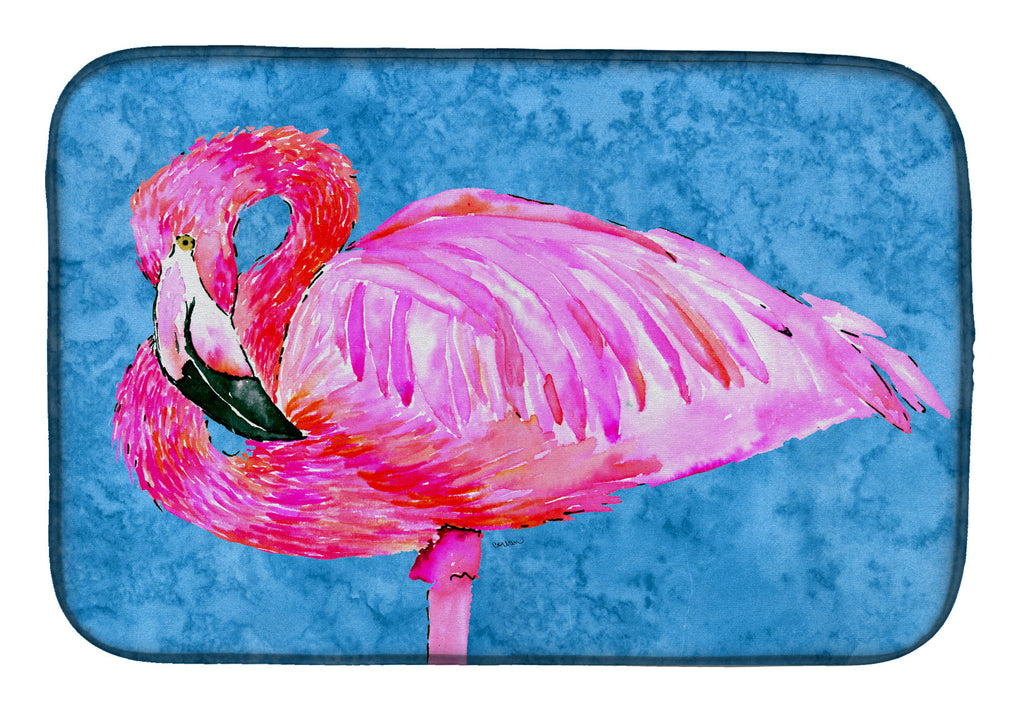 Flamingo Dish Drying Mat Absorbent Dish Drying Mat Pad for Kitchen Counter Dish Drainer Mat for Countertop, 14 x 21", Multicolor