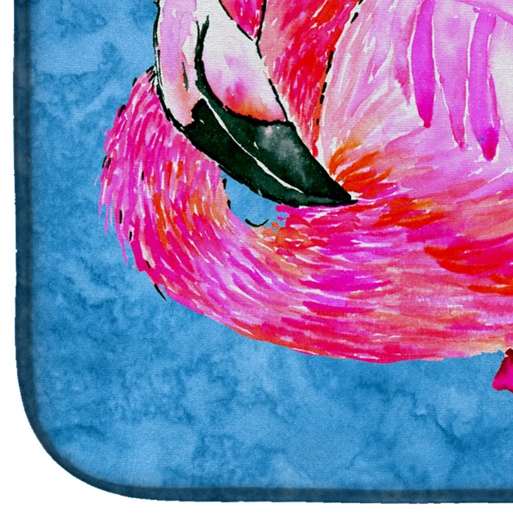 Flamingo Dish Drying Mat Absorbent Dish Drying Mat Pad for Kitchen Counter Dish Drainer Mat for Countertop, 14 x 21", Multicolor