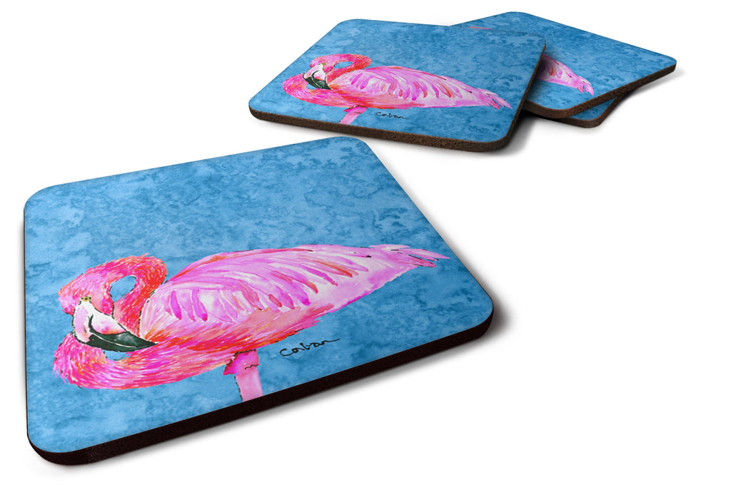 Flamingo Foam Coasters Set of 4 Cup Coasters for Indoor Outdoor, Tabletop Protection, Anti Slip, Mouse pad Material