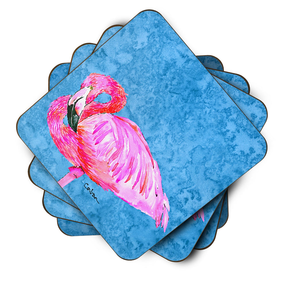 Flamingo Foam Coasters Set of 4 Cup Coasters for Indoor Outdoor, Tabletop Protection, Anti Slip, Mouse pad Material