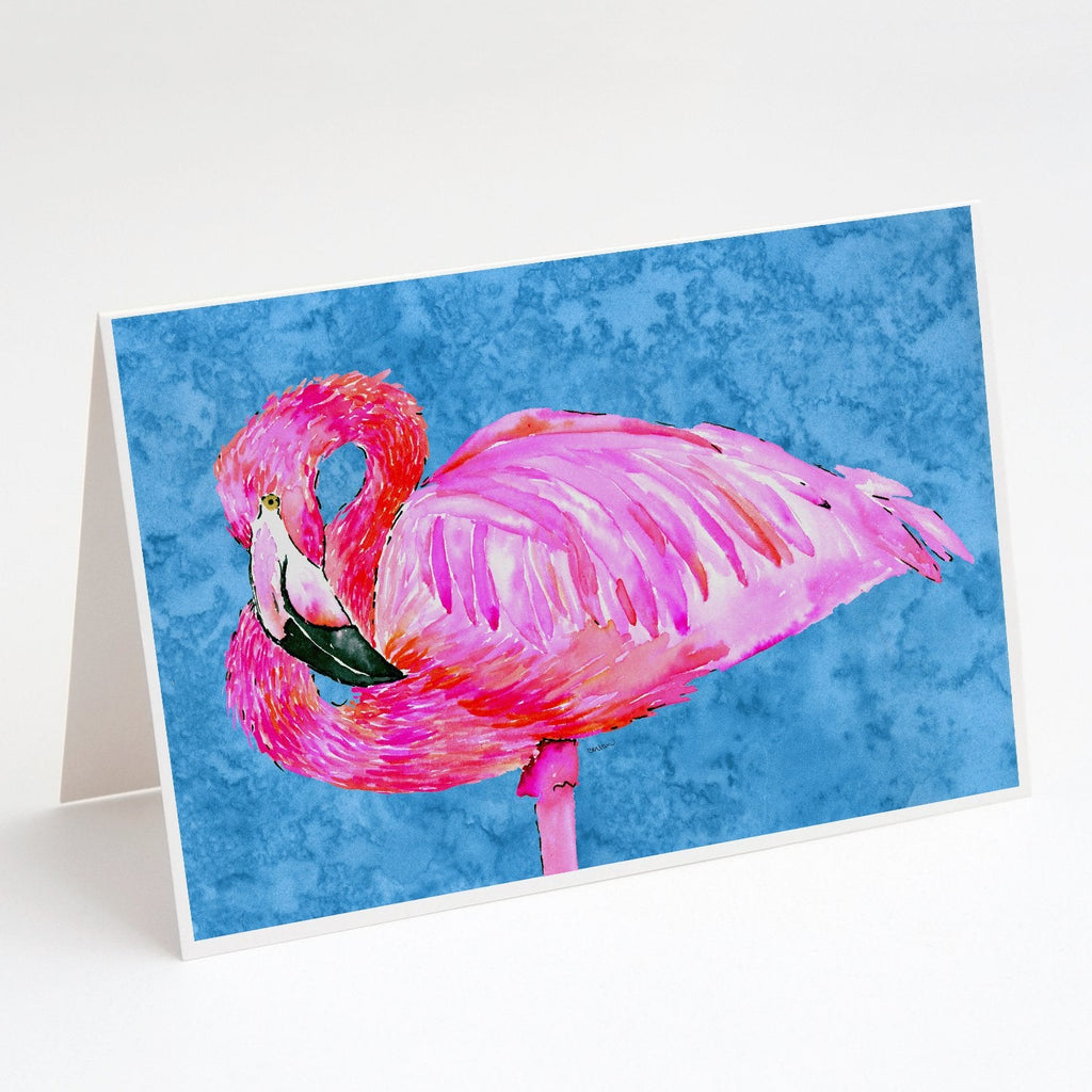 Flamingo Greeting Cards Pack of 8 Blank Cards with Envelopes Whimsical A7 Size 5x7