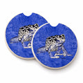Frog Set of 2 Cup Holder Car Coasters Absorbent Round Sandstone Coasters Gifts for Men or Women, 2.5, Multicolor