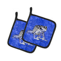Frog Pot Holder Set of 2 Heat Resistant Quilted Hot Pads 7.5 x 7.5 Inch, Insulated Kitchen Trivets for Cooking & Baking