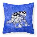 Frog Decorative Throw Pillow 14x14 Indoor Outdoor Accent Cushion, Fabric Cover with Insert for Sofa, Bed, Porch & Living Room
