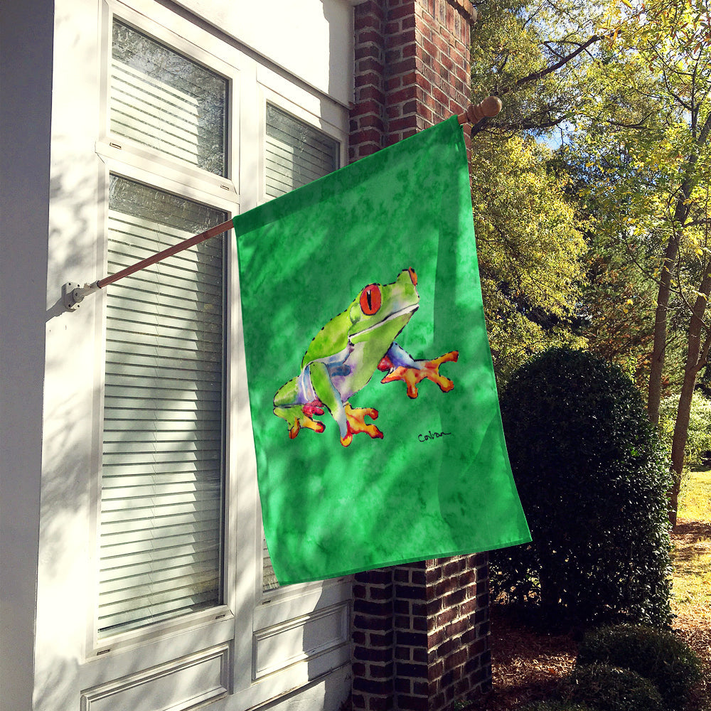 Frog House Flag 28x40 Porch Sleeve Pole Decorative Outside Yard Banner Artwork Wall Hanging, Polyester