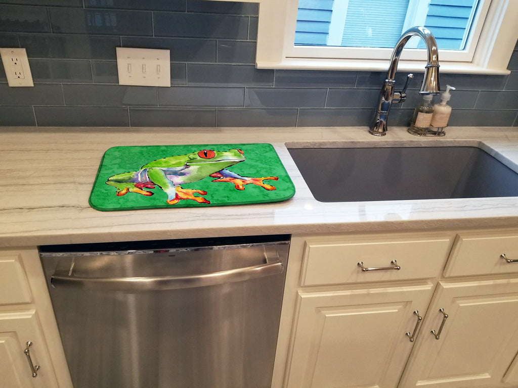 Frog Dish Drying Mat Absorbent Dish Drying Mat Pad for Kitchen Counter Dish Drainer Mat for Countertop, 14 x 21", Multicolor