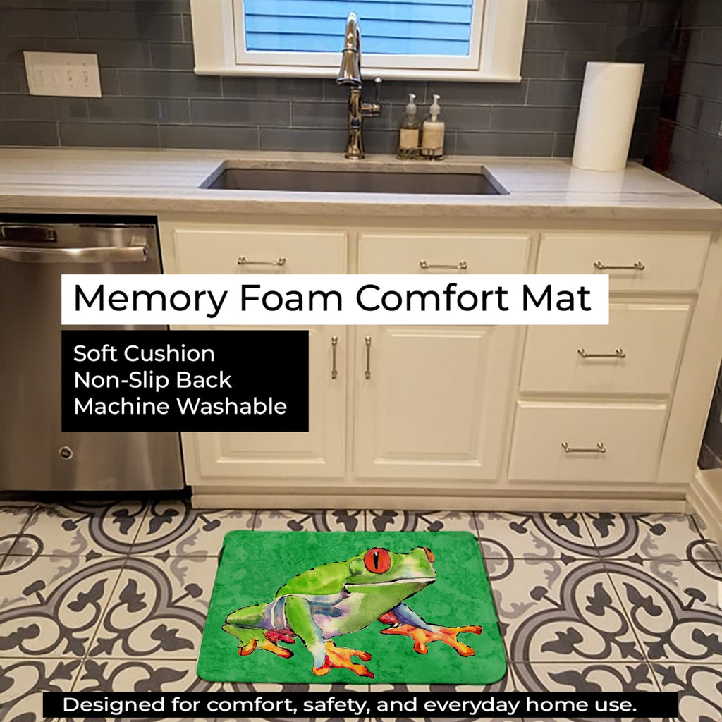 Frog Memory Foam Kitchen Mat Machine Washable Anti-Fatigue Cushion Comfort Bath or Kitchen Rug