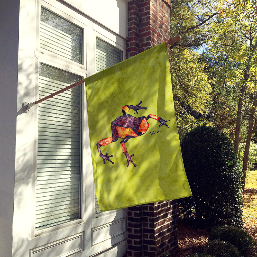 Frog House Flag 28x40 Porch Sleeve Pole Decorative Outside Yard Banner Artwork Wall Hanging, Polyester