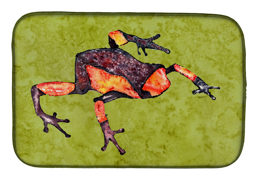 Frog Dish Drying Mat Absorbent Dish Drying Mat Pad for Kitchen Counter Dish Drainer Mat for Countertop, 14 x 21", Multicolor