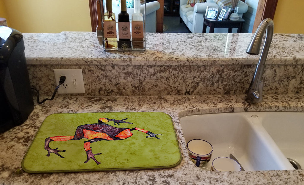 Frog Dish Drying Mat Absorbent Dish Drying Mat Pad for Kitchen Counter Dish Drainer Mat for Countertop, 14 x 21", Multicolor