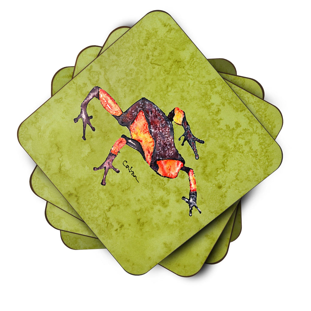 Frog Foam Coasters Set of 4 Cup Coasters for Indoor Outdoor, Tabletop Protection, Anti Slip, Mouse pad Material