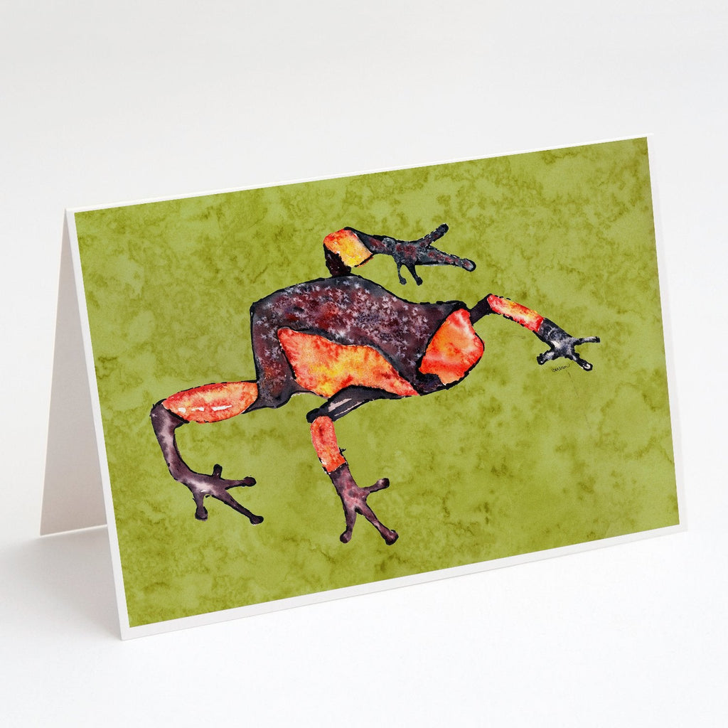 Frog Greeting Cards Pack of 8 Blank Cards with Envelopes Whimsical A7 Size 5x7