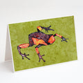 Frog Greeting Cards Pack of 8 Blank Cards with Envelopes Whimsical A7 Size 5x7